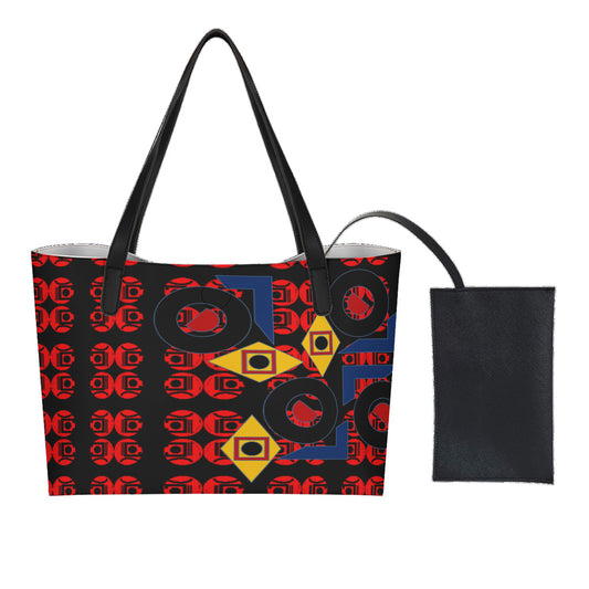 OD Signature Tote Bag With Black Mini Purse MltE