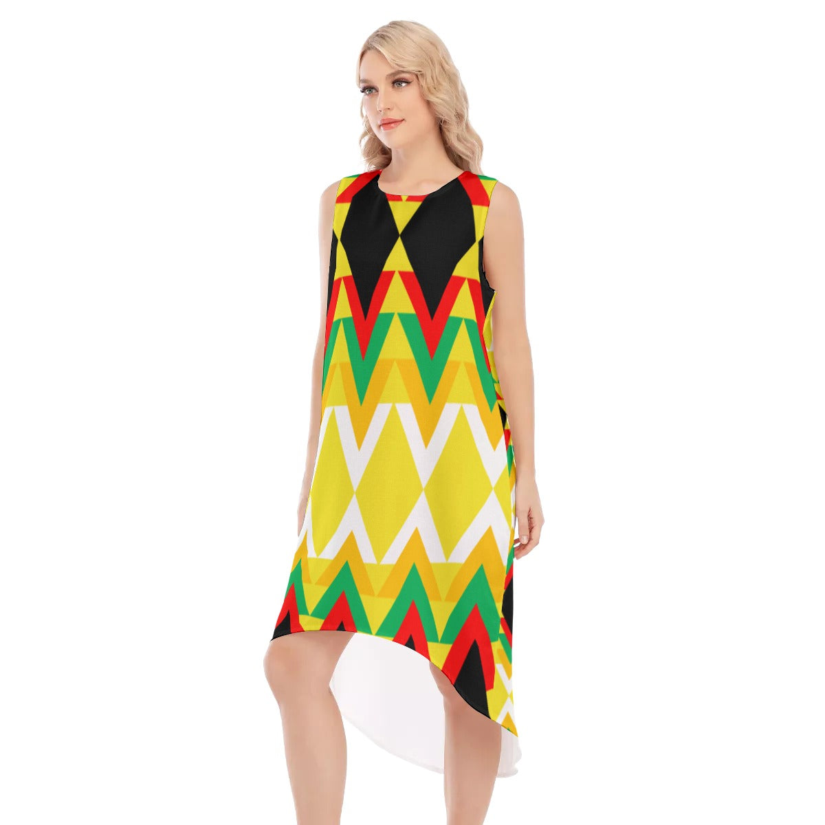 Origen Destination |On-Arrival Point of Origen Dia-symbol Women's Sleeveless Long Dress