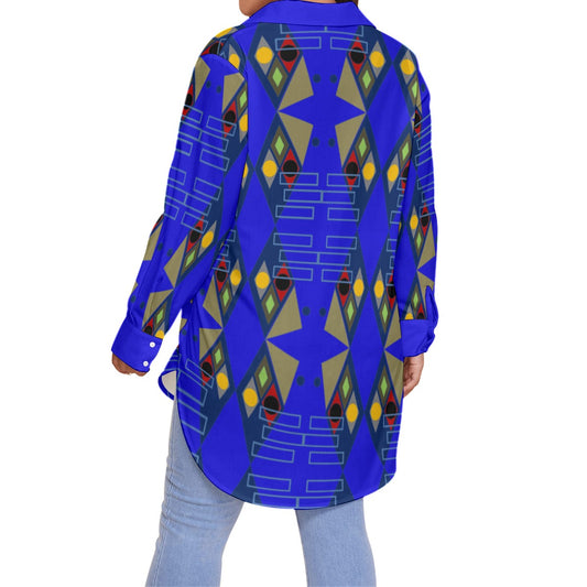 Origen Destination Women's Long-sleeve Classic Button-down Shirt (Plus)