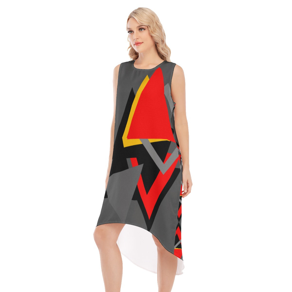 Origen Destination |On-Arrival Point of Origen Women's Gray Sleeveless Long Dress