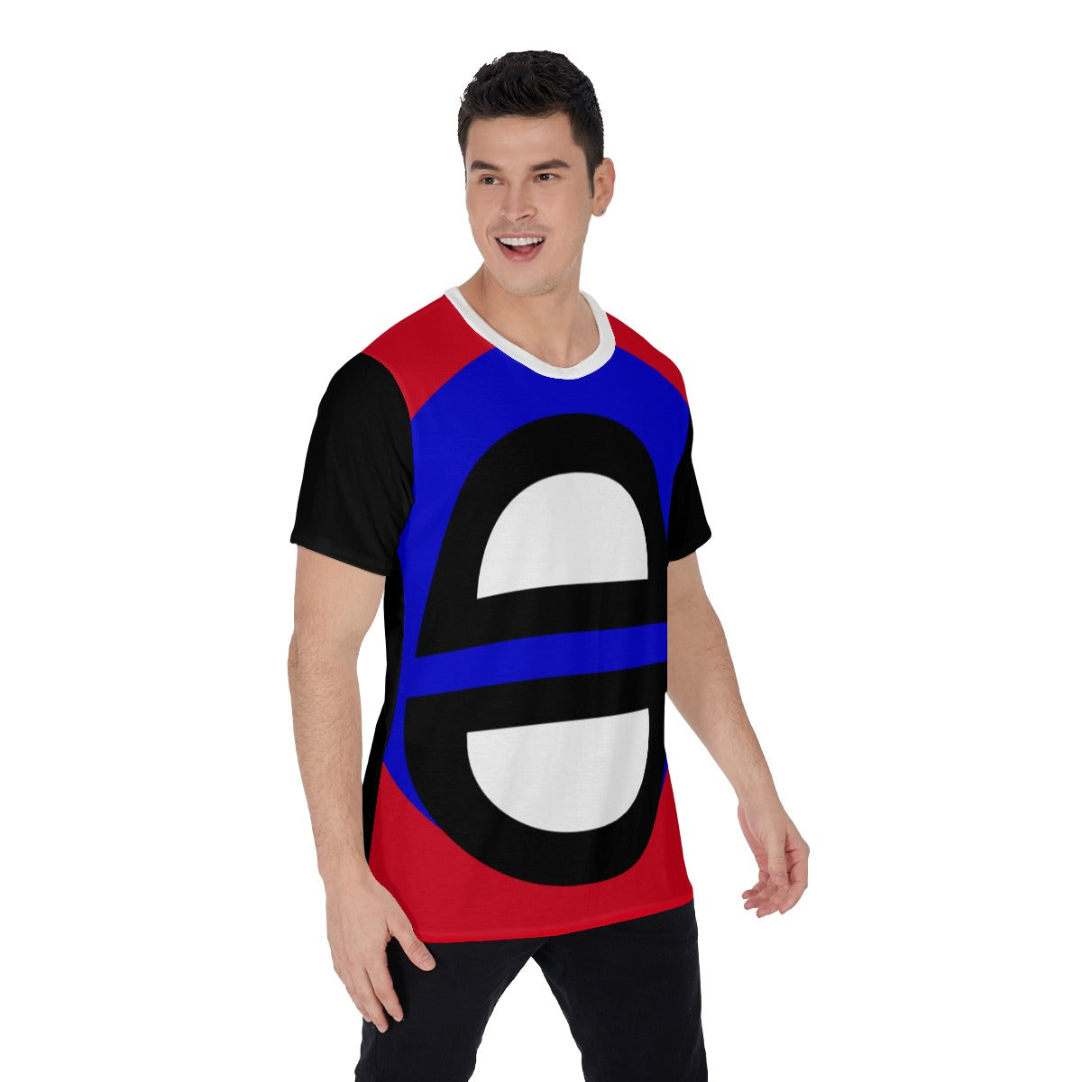 Origen Destination | On-Arrival Point of Origen Blu-Light Men's Red/Blue O-Neck T-Shirt