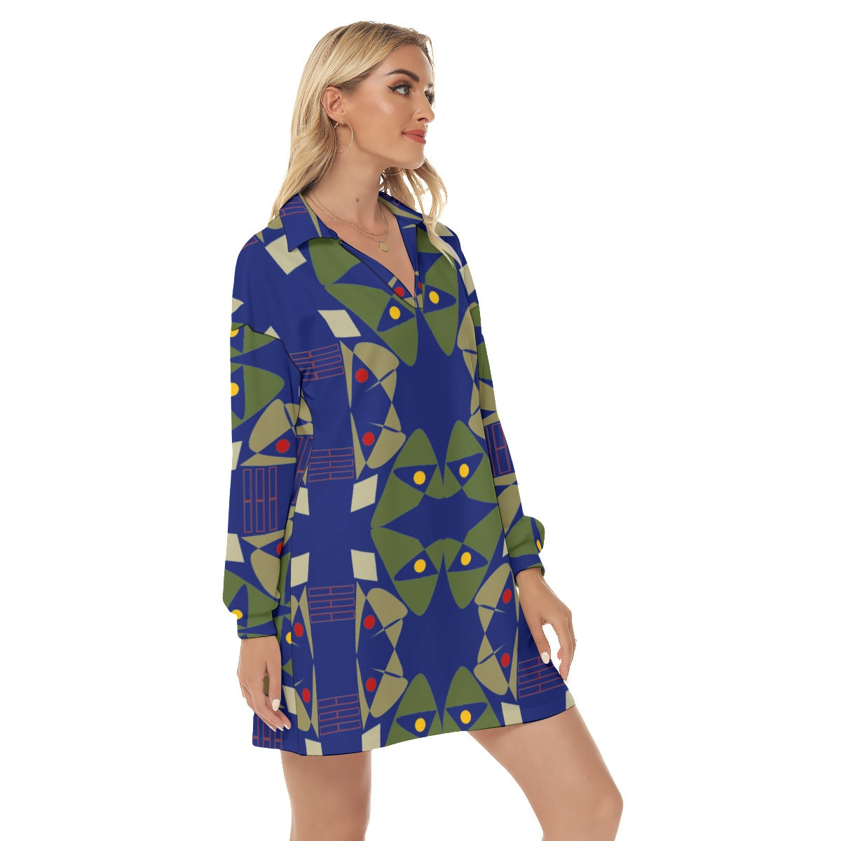Origen Destination V-Neck Long-sleeved Blouse