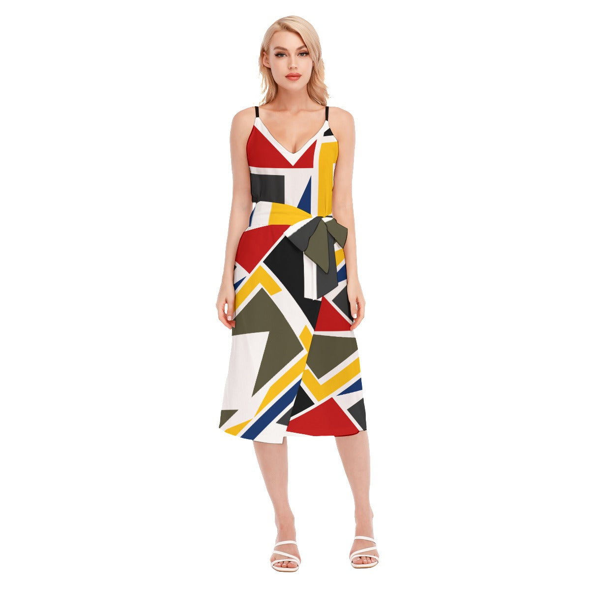 Origen Destination Women's V-neck Cami Dress With Waist Band