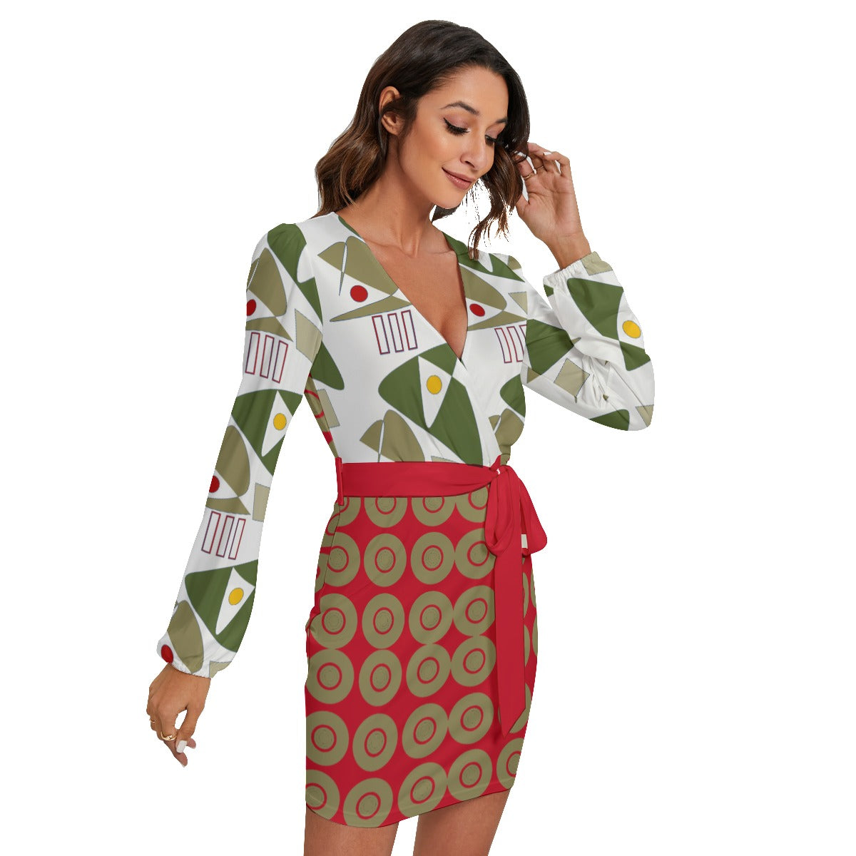 Origen Destination Women's Custom Long Sleeve Midi Dress