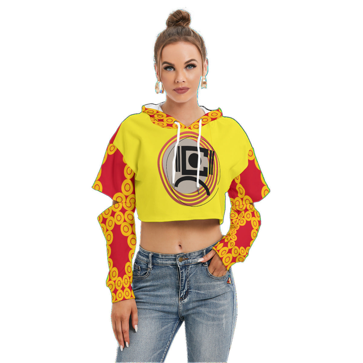 OD Women's Sig Heavy Hollow Out Sleeve Hoodie RdYL