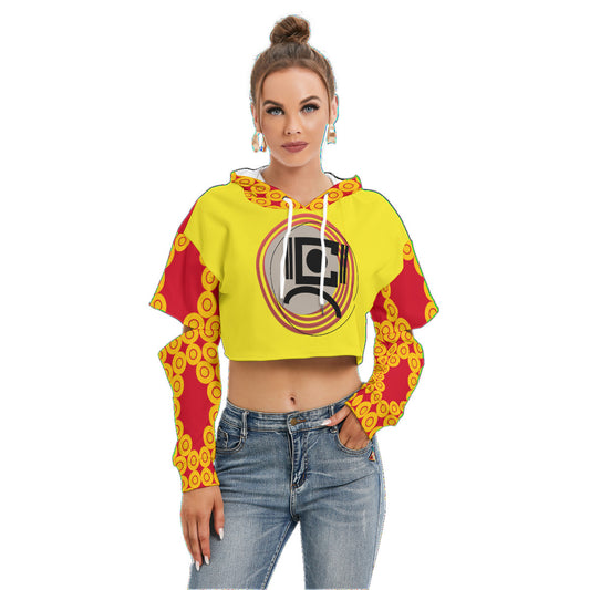 OD  Women's Sig Heavy Hollow Out Sleeve Hoodie RdYL