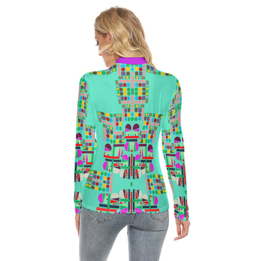 OD Women's Stretchable Turtleneck Top TRQ