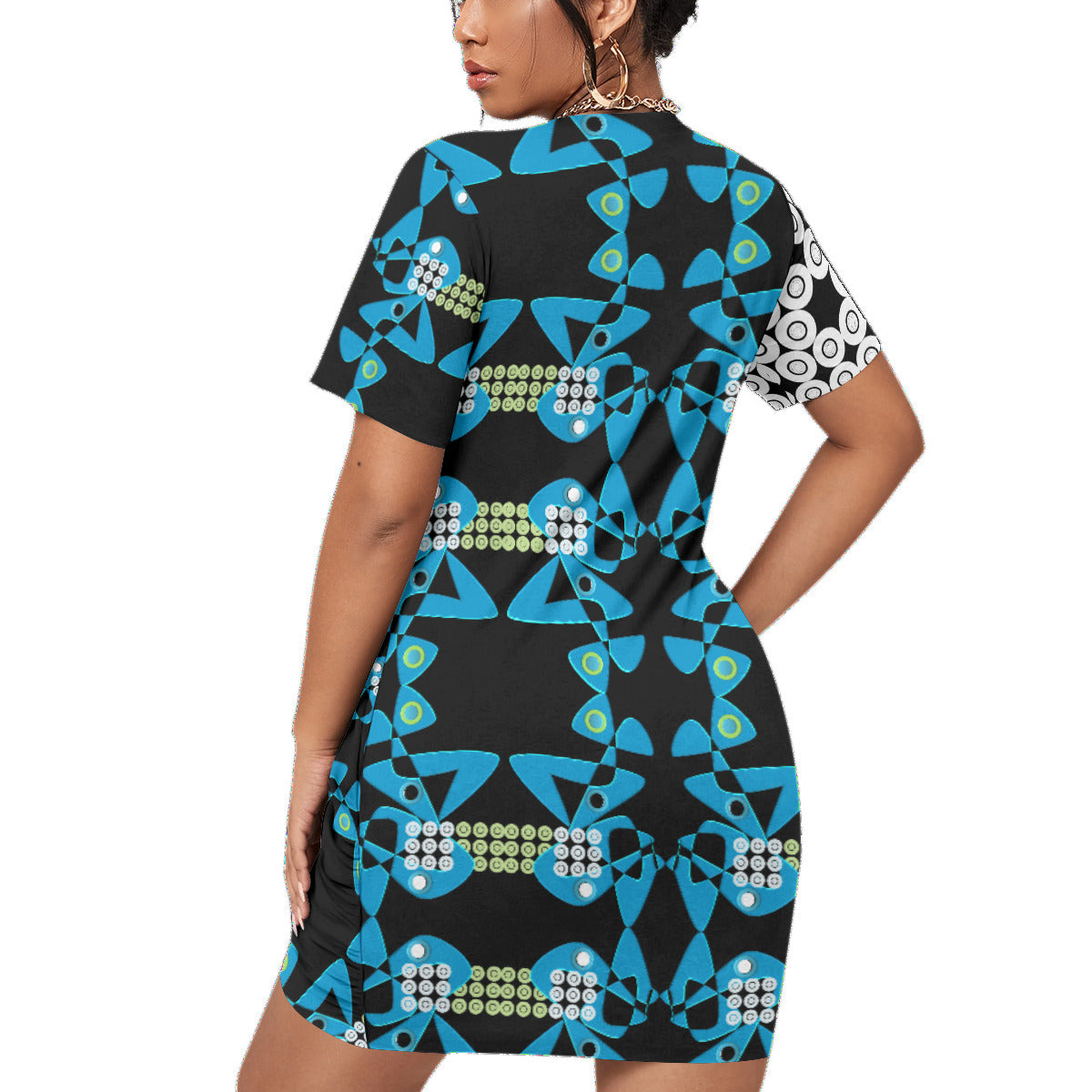 Origen Destination Women’s Stacked Hem Dress( FF)Turq/Blk