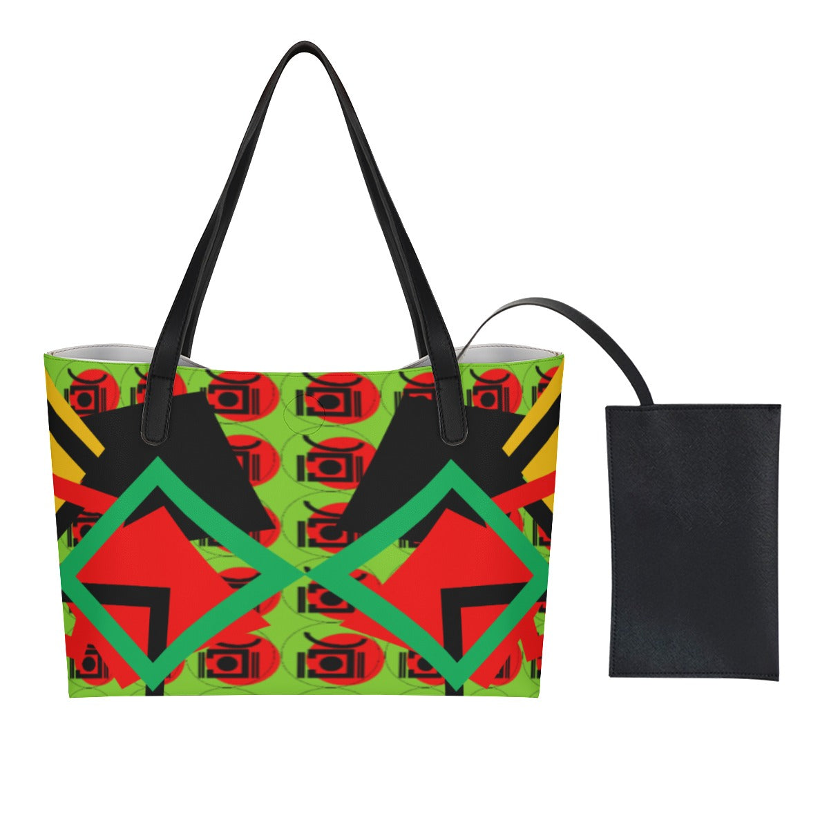 Origen Destination Signature Shopping Tote W/Black Mini Purse