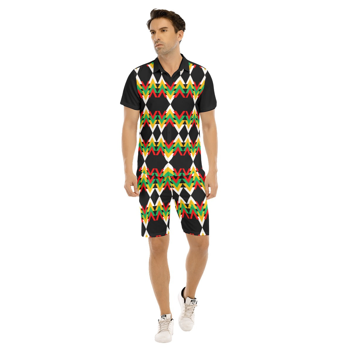Origen Destination |On-Arrival Point of Origen Men's Dia Symbol-inspired Short Sleeve Shirt Sets