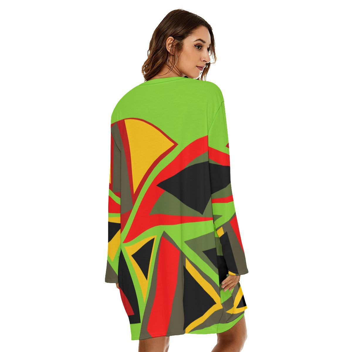 Origen Destination |On-Arrival Point of Origen Symbol  Women's Loose Crew Neck Dress