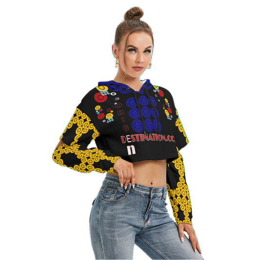 OD  Women's Sig Heavy Hollow Out Sleeve Hoodie Blk7