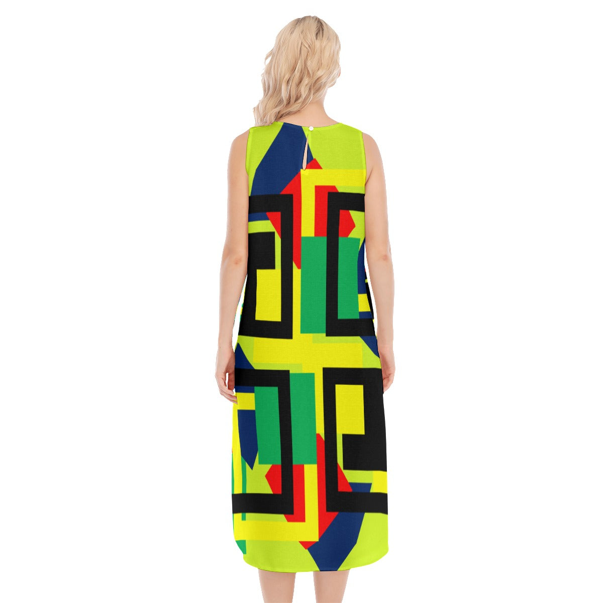 Origen Destination |On-Arrival Point of Origen Symbol Women's Sleeveless Long Dress