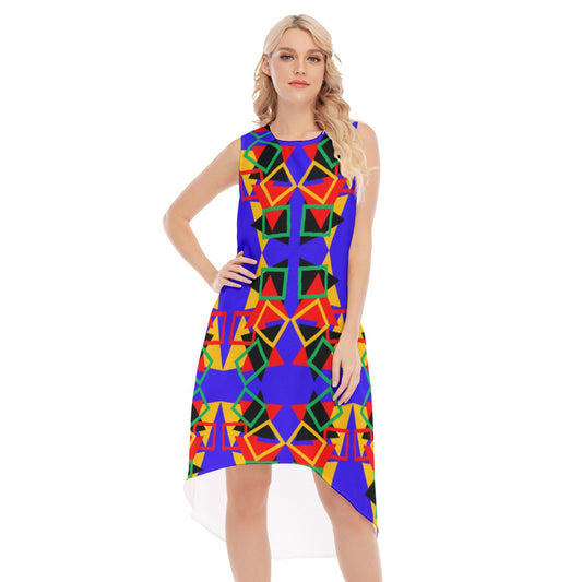 Origen Destination |On-Arrival Point of Origen Women's Vibrant Blue Sleeveless Long Dress