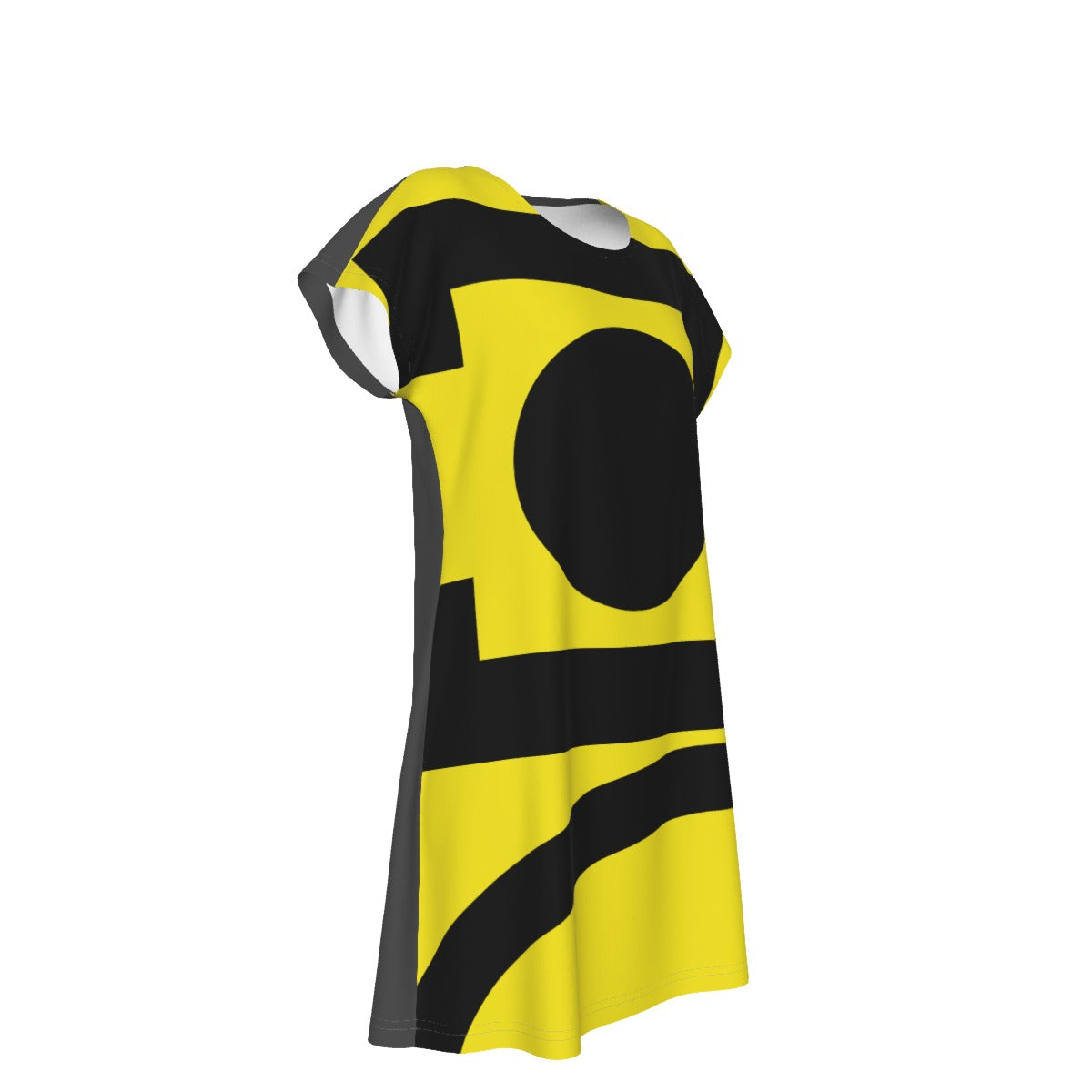 Origen Destination |On-Arrival Point of Origen Women's Signature Yellow Short Sleeve Dress