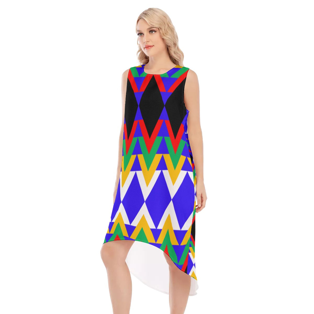Origen Destination |On-Arrival Point of Origen Dia-symbol Women's Sleeveless Long Dress