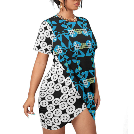 Origen Destination Women’s Stacked Hem Dress( FF)Turq/Blk
