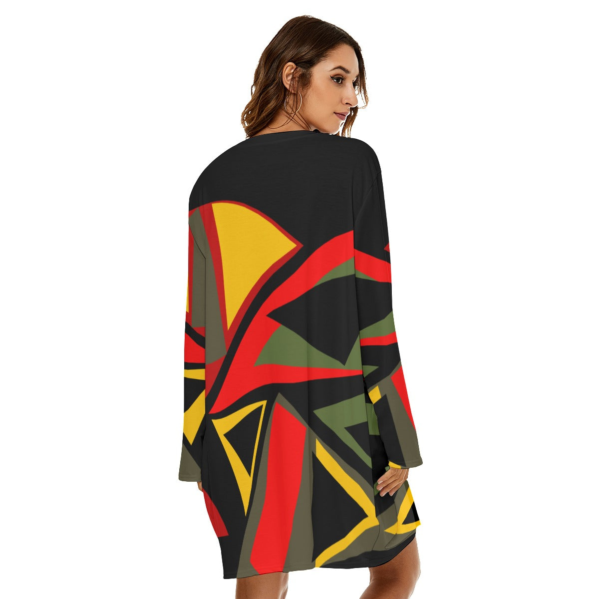 Origen Destination |On-Arrival Point of Origen Symbol  Women's Loose Crew Neck Dress