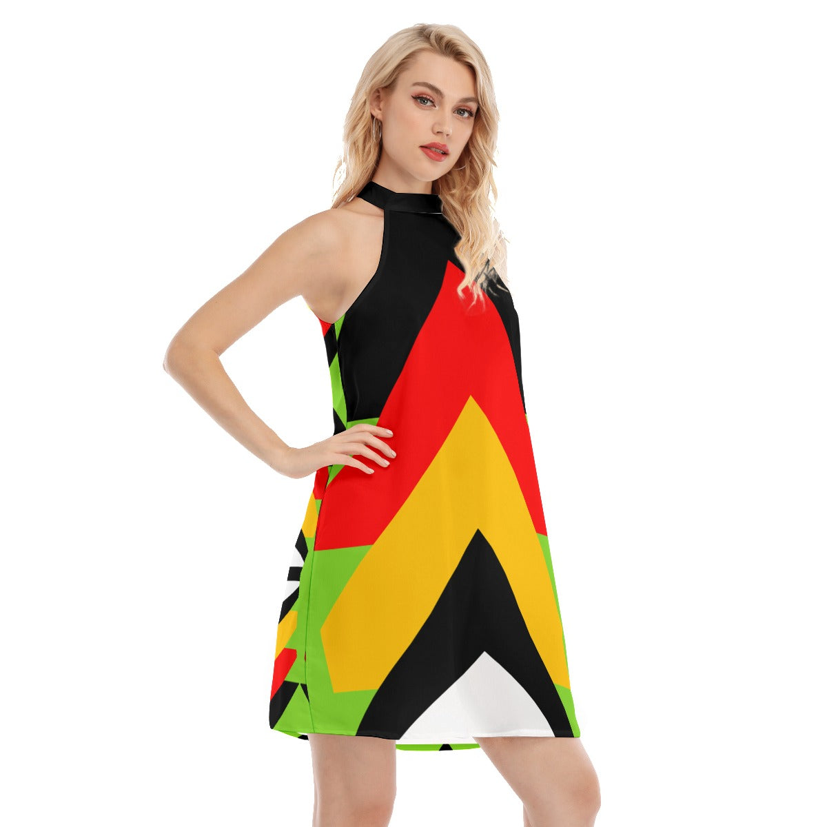 Origen Destination Women's Dress With Neck Tie