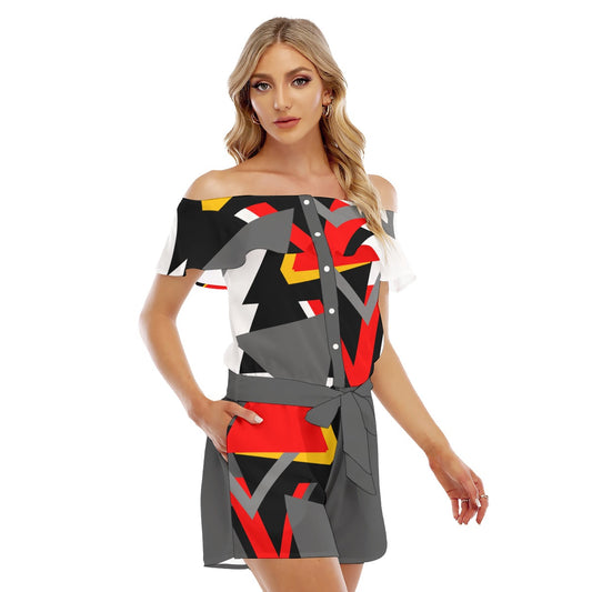 Origen Destination Women's Off-shoulder Ruffled Romper