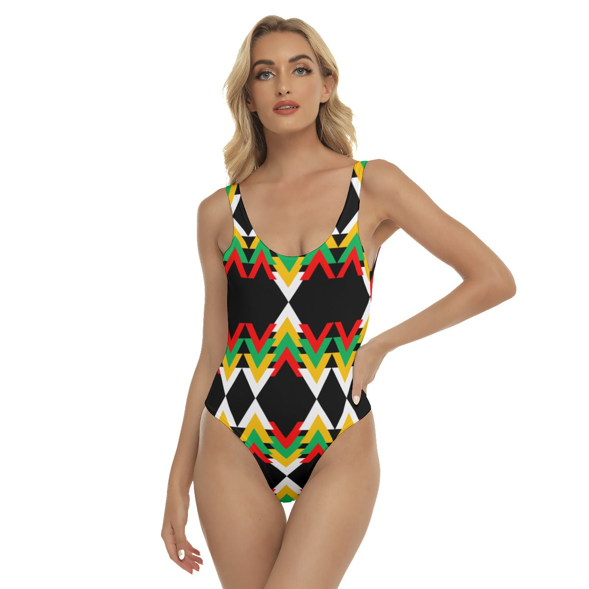 Origen Destination Women's Black/Green/Red One-piece Swimsuit