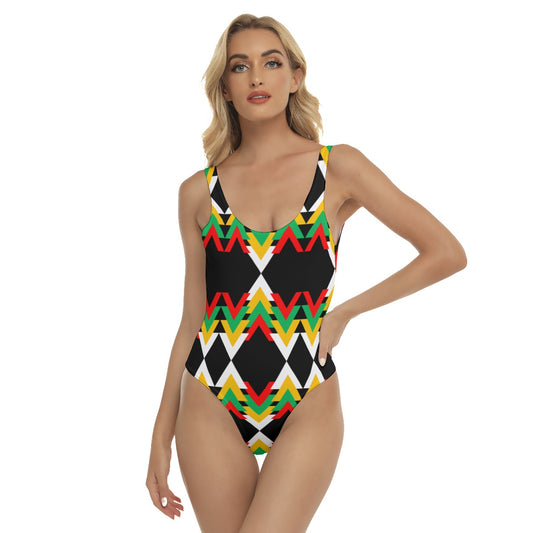 Origen Destination Women's Black/Green/Red One-piece Swimsuit