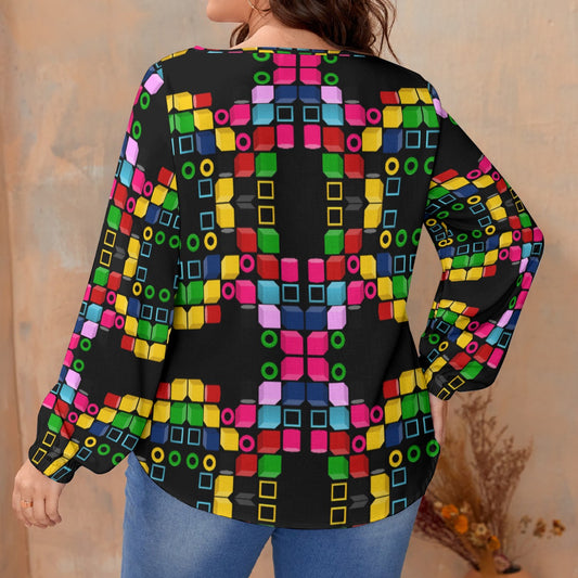 Origen Destination Blouse With Waist-tie (Plus Size)