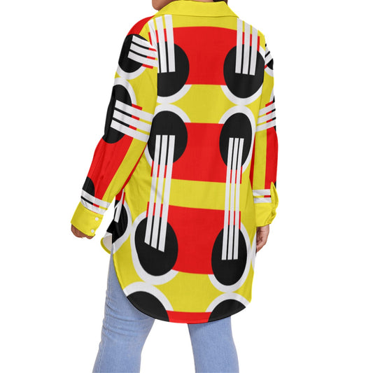 Origen Destination Women's Long-sleeve Classic Button-down Shirt (Plus)