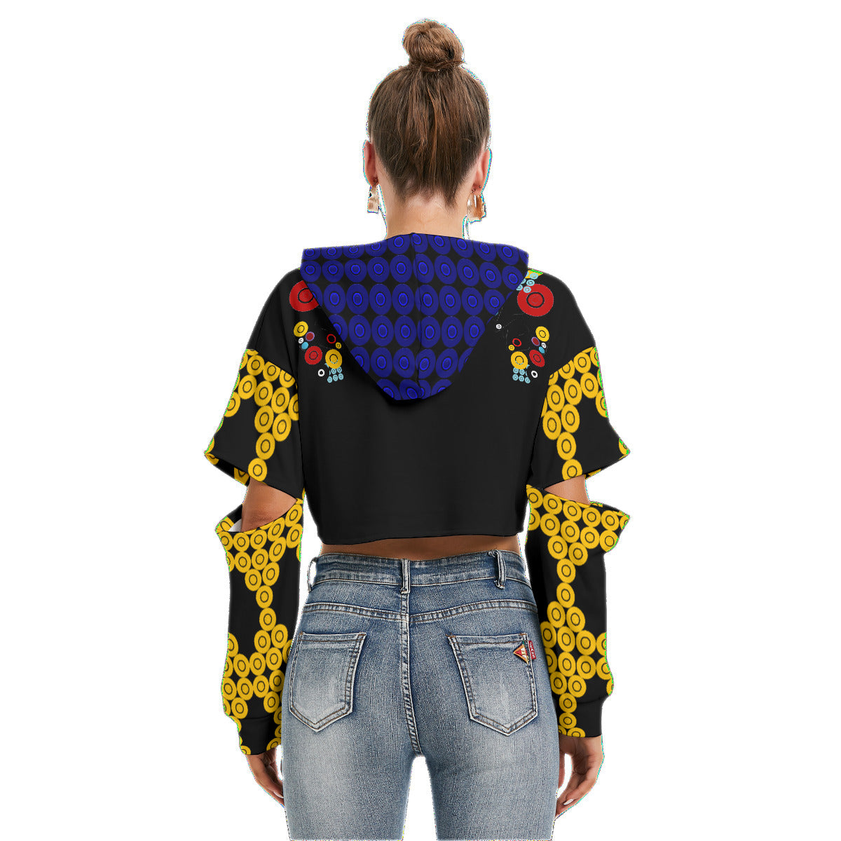 OD Women's Sig Heavy Hollow Out Sleeve Hoodie Blk7