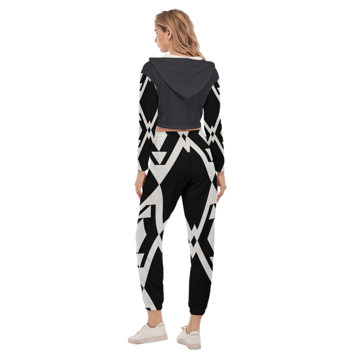 Origen Destination Symbol-inspired Women's Crop Hoodie Jumpsuit