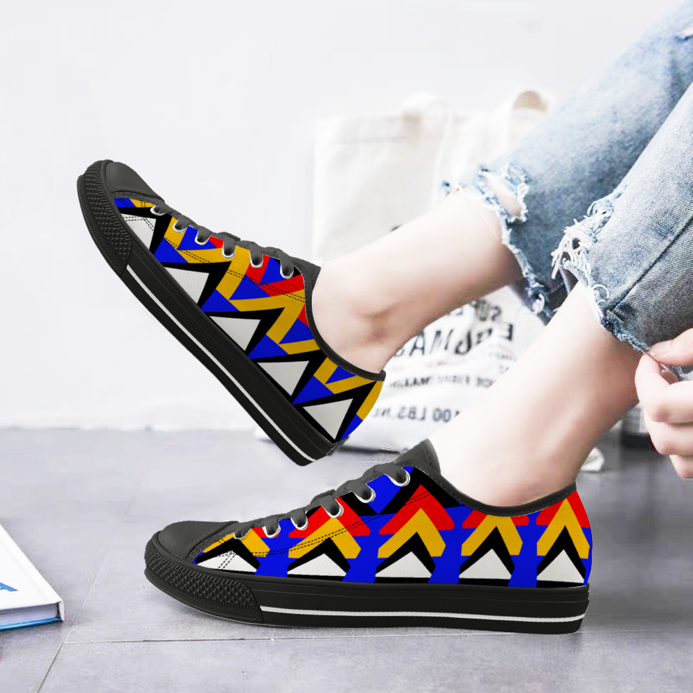 Origen Destination| Unisex Black Low Top Canvas Shoes