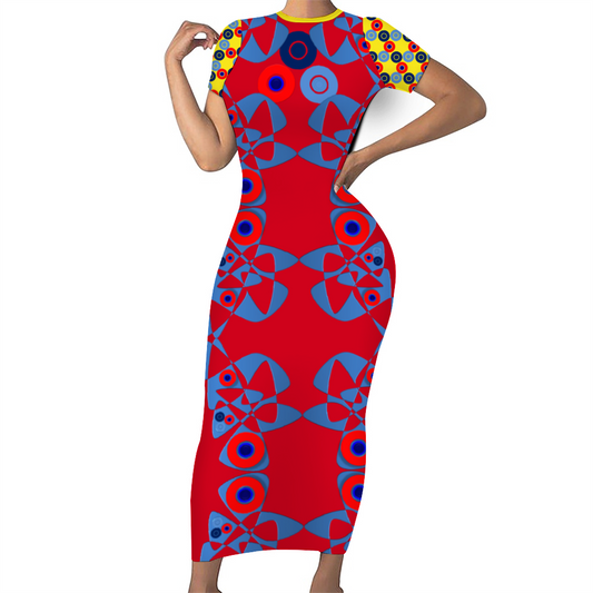 Origen Destination Short Sleeve Bodycon Dress