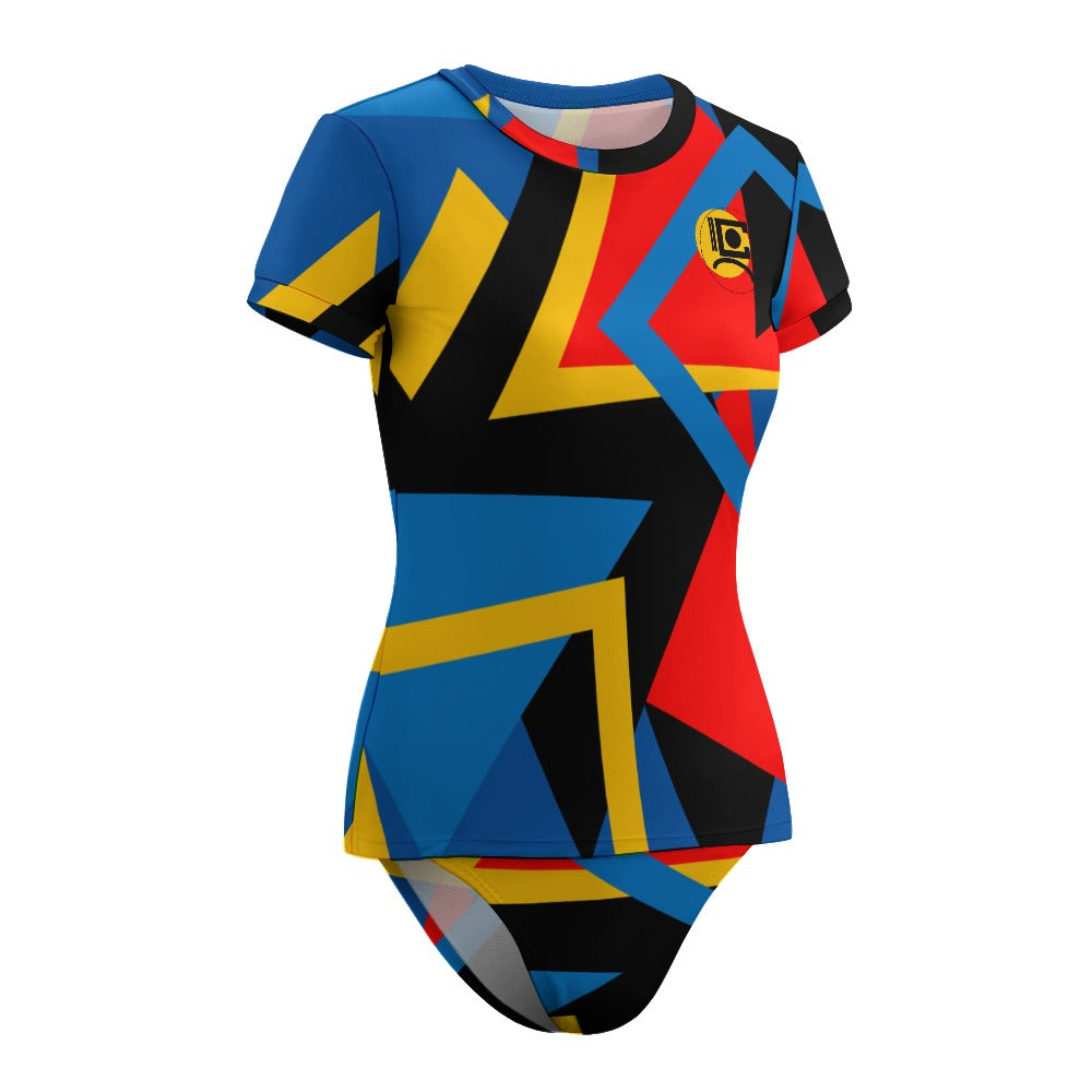 Origen Destination Women's Short Sleeve Two-piece Swimsuit