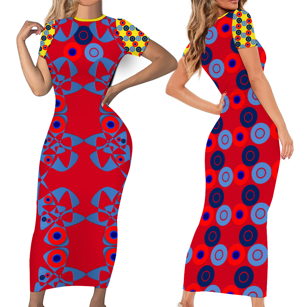 Origen Destination Short Sleeve Bodycon Dress