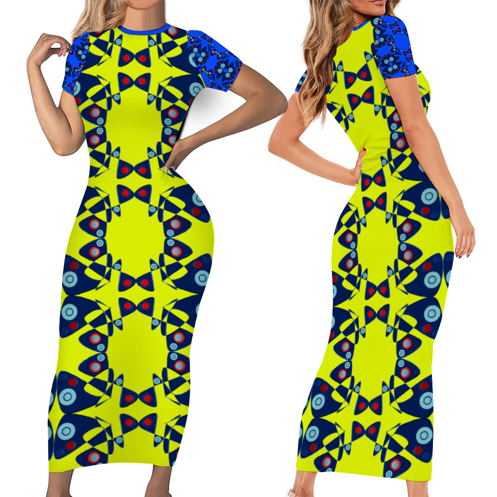 Origen Destination Short Sleeve Bodycon Dress
