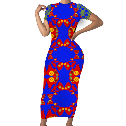 Origen Destination Short Sleeve Bodycon Dress