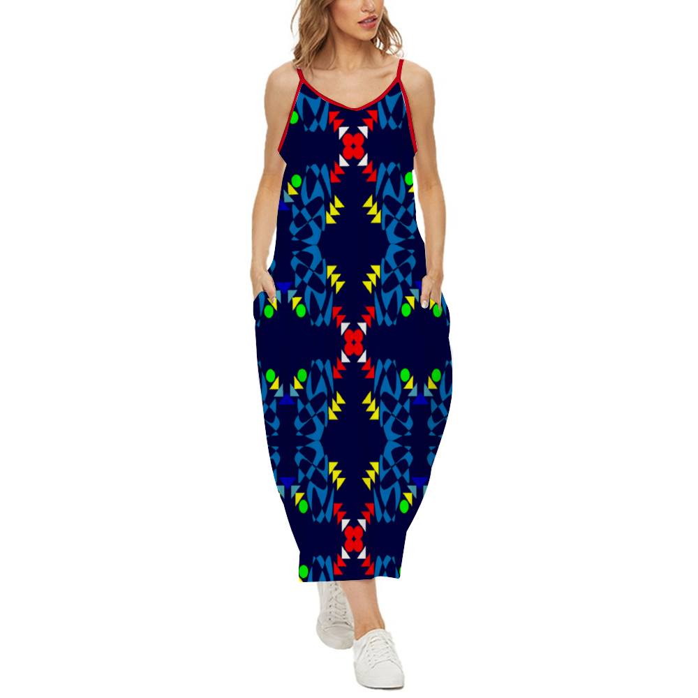OD Women's Slip dress Dress Loose Sleeveless Dress Patt9