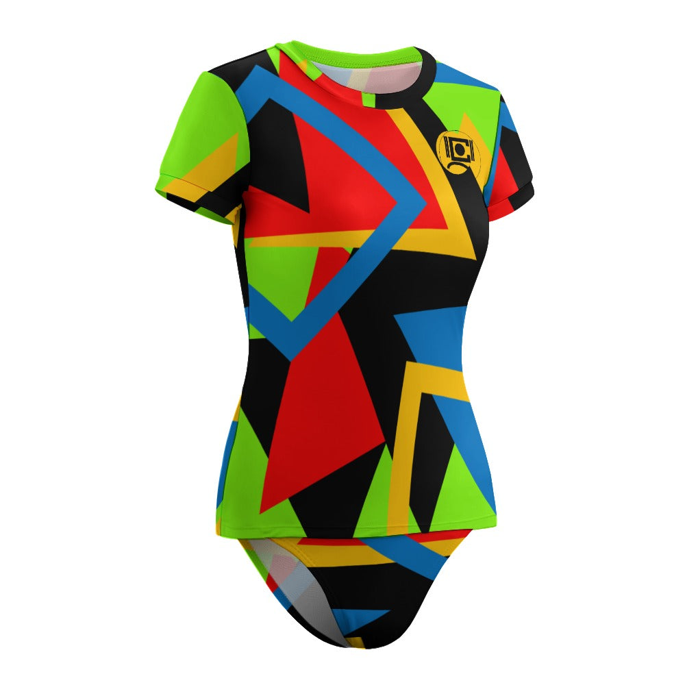 Origen Destination Women's Short Sleeve Two-piece Swimsuit