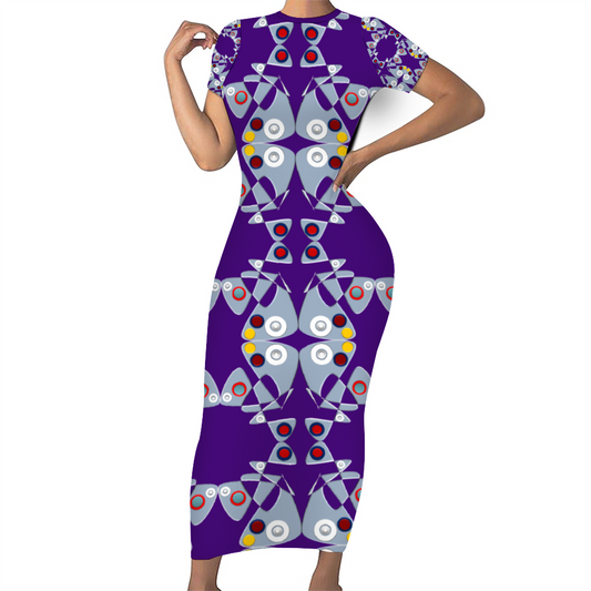 Origen Destination Short Sleeve Bodycon Dress