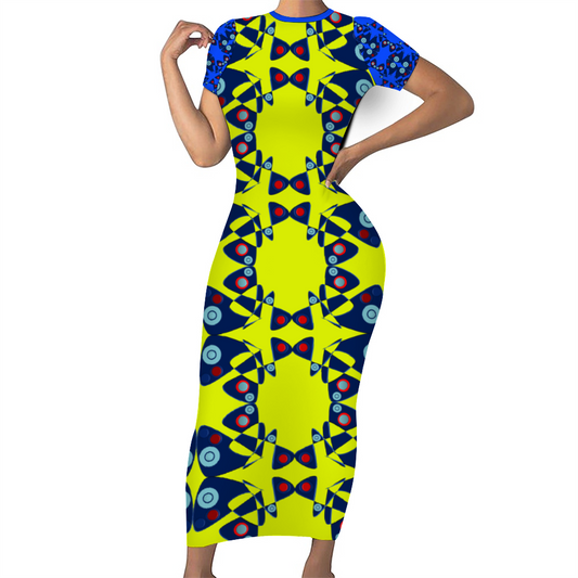 Origen Destination Short Sleeve Bodycon Dress