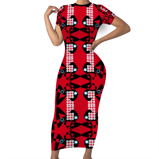 Origen Destination Short Sleeve Bodycon Dress