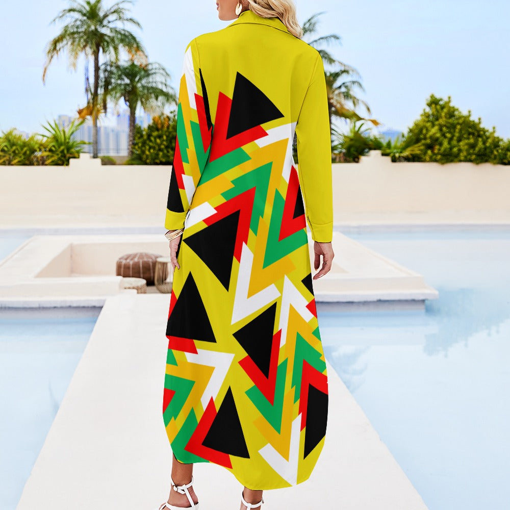 Origen Destination Women's Long Sleeve Button Neck Shirt Dress