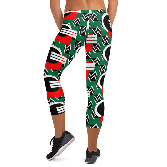 Origen Destination |On-Arrival Point of Origen Symbol-inspired Green Capri Leggings