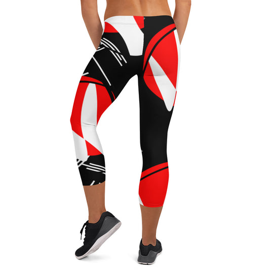 Origen Destination |On-Arrival Point of Origen Symbol-inspired Black Capri Leggings