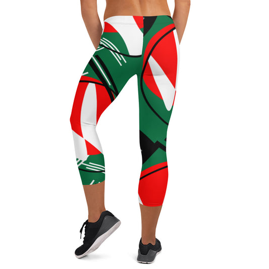 Origen Destination |On-Arrival Point of Origen Symbol-inspired Green Capri Leggings