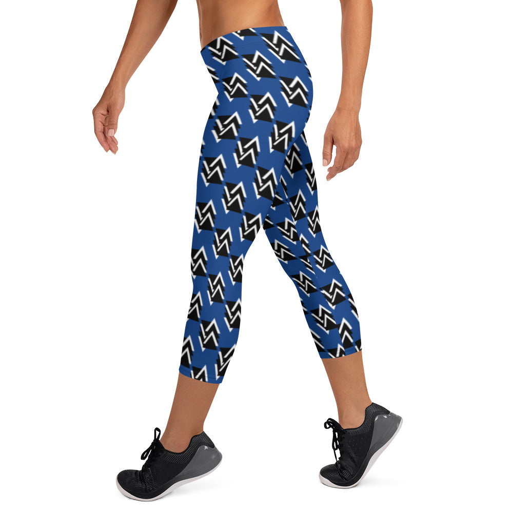 Origen Destination |On-Arrival Point of Origen Symbol-inspired Blue Capri Leggings