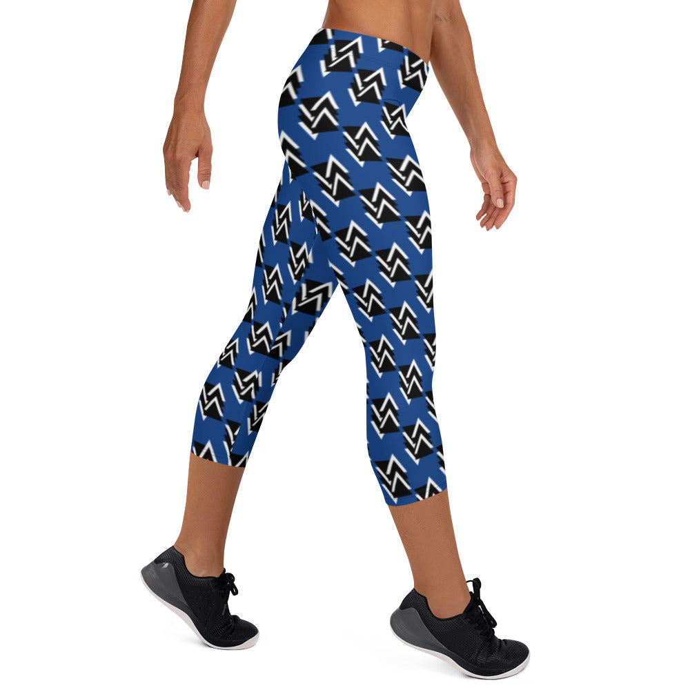 Origen Destination |On-Arrival Point of Origen Symbol-inspired Blue Capri Leggings