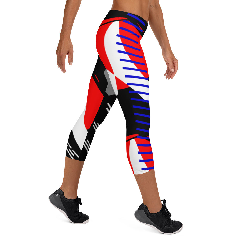 Origen Destination |On-Arrival Point of Origen Symbol-inspired Black Capri Leggings