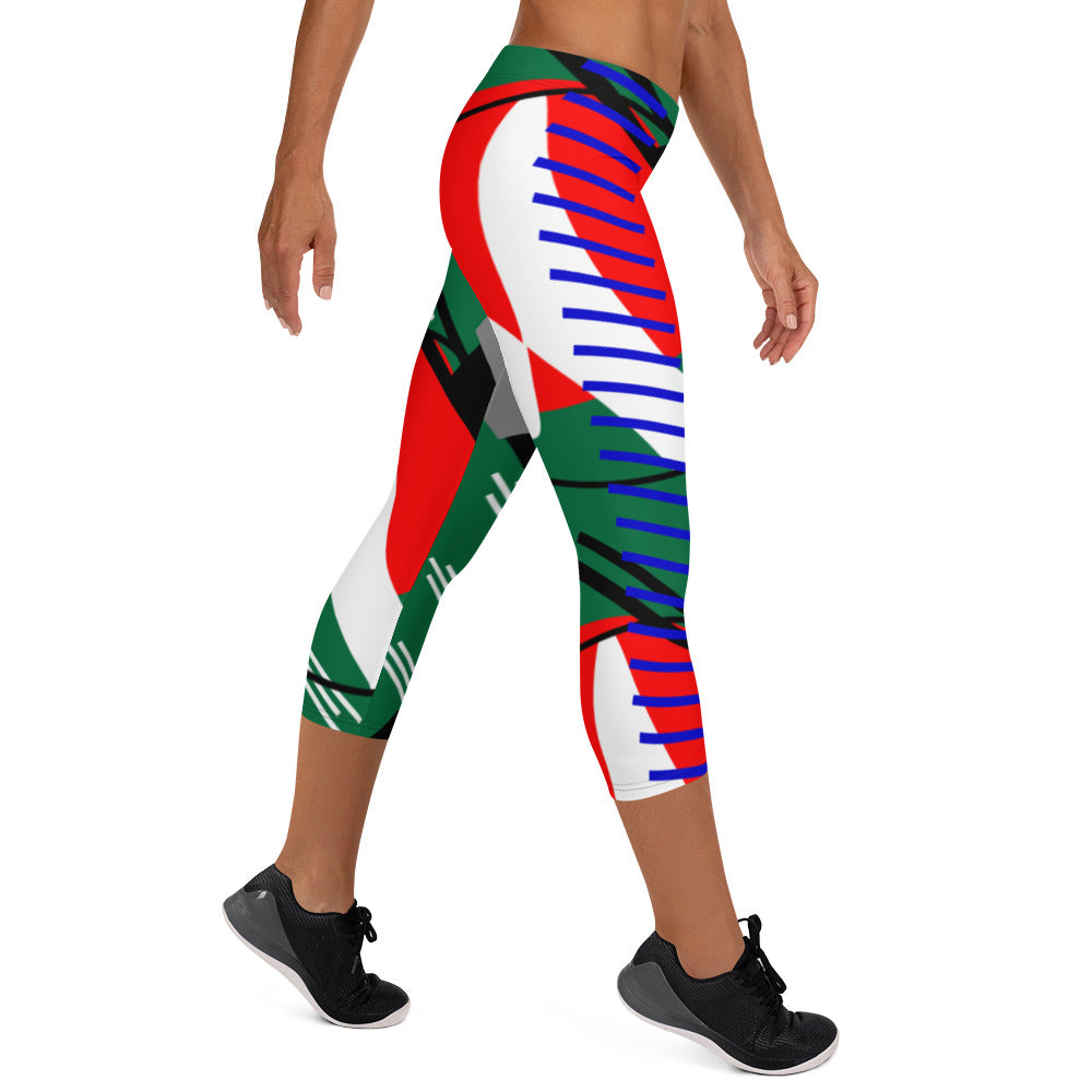 Origen Destination |On-Arrival Point of Origen Symbol-inspired Green Capri Leggings