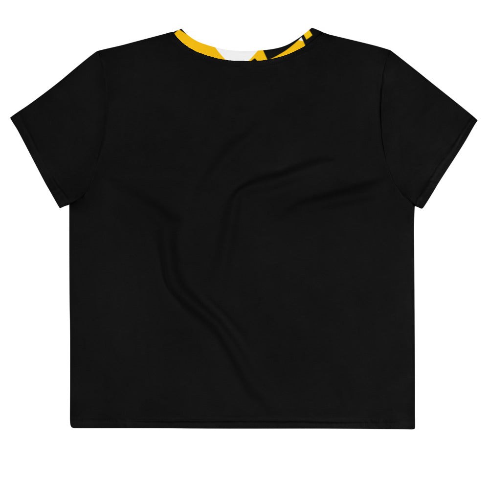 Origen Destination | On-Arrival Point of Origen Symbol-inspired All-Over Print Crop Tee